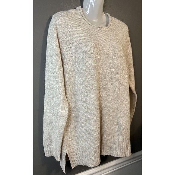 Croft & Barrow Women’s Size XL Cream Mock Neck Knit Ribbed Hem Sweater - Picture 2 of 5